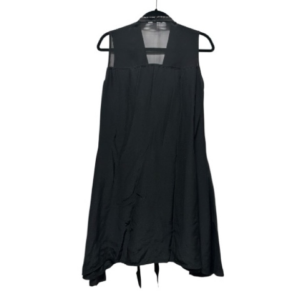 All Saints Jayda Black Zip-Front Silk Blend Dress - Picture 5 of 7